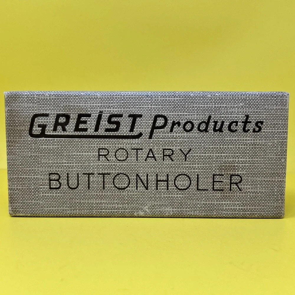 Greist Button Holder with Accessories Box 1950-60's Vintage Sewing Accessories..